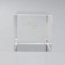 LOUIS VUITTON Paper Weight Glass Clear LV Auth 120233-4