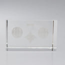 LOUIS VUITTON Paper Weight Glass Clear LV Auth 120233-5