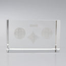 LOUIS VUITTON Paper Weight Glass Clear LV Auth 120233-6