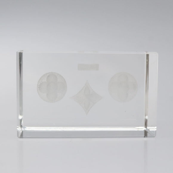LOUIS VUITTON Paper Weight Glass Clear LV Auth 120233