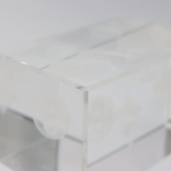 LOUIS VUITTON Paper Weight Glass Clear LV Auth 120233