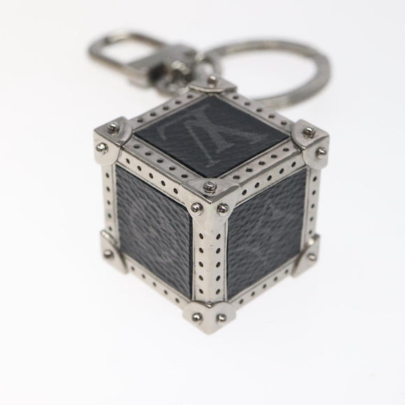 LOUIS VUITTON Monogram Eclipse Porte Cles Mon Cube Charm M68867 LV Auth 120234