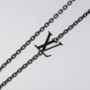 LOUIS VUITTON Pendant Vivienne Necklace metal Silver Tone M00831 LV Auth 120237-15