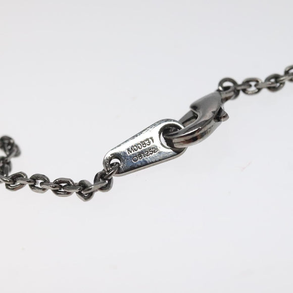 LOUIS VUITTON Pendant Vivienne Necklace metal Silver Tone M00831 LV Auth 120237