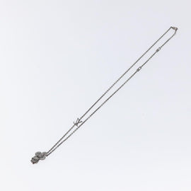 LOUIS VUITTON Pendant Vivienne Necklace metal Silver Tone M00831 LV Auth 120237 - 0
