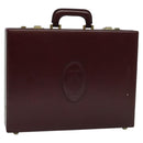 CARTIER Trunk Leather Red Gold Auth 120248-1
