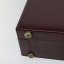 CARTIER Trunk Leather Red Gold Auth 120248-10