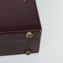 CARTIER Trunk Leather Red Gold Auth 120248-11