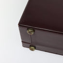 CARTIER Trunk Leather Red Gold Auth 120248-12