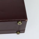 CARTIER Trunk Leather Red Gold Auth 120248-13