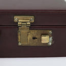 CARTIER Trunk Leather Red Gold Auth 120248-14