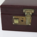 CARTIER Trunk Leather Red Gold Auth 120248-15