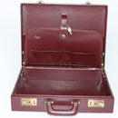 CARTIER Trunk Leather Red Gold Auth 120248-16