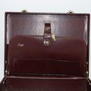 CARTIER Trunk Leather Red Gold Auth 120248-17