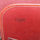 CARTIER Trunk Leather Red Gold Auth 120248-18