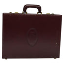 CARTIER Trunk Leather Red Gold Auth 120248-2