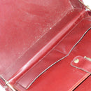CARTIER Trunk Leather Red Gold Auth 120248-23