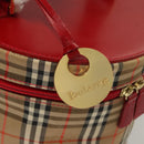 Burberrys Nova Check Pouch Canvas Beige Gold Auth 120260-17