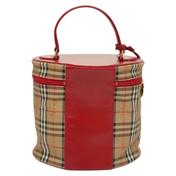 Burberrys Nova Check Pouch Canvas Beige Gold Auth 120260 - 0