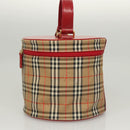 Burberrys Nova Check Pouch Canvas Beige Gold Auth 120260-3