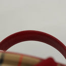 Burberrys Nova Check Pouch Canvas Beige Gold Auth 120260-8