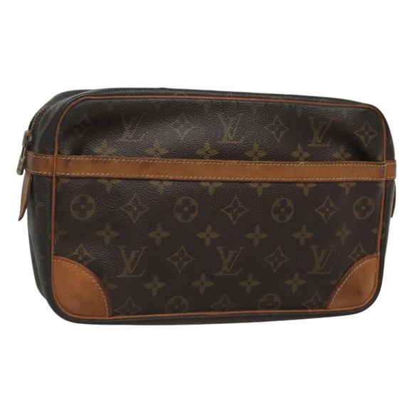 LOUIS VUITTON Monogram Compiegne 28 Clutch Bag M51845 LV Auth 120299