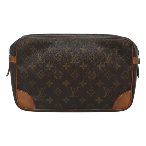 LOUIS VUITTON Monogram Compiegne 28 Clutch Bag M51845 LV Auth 120299