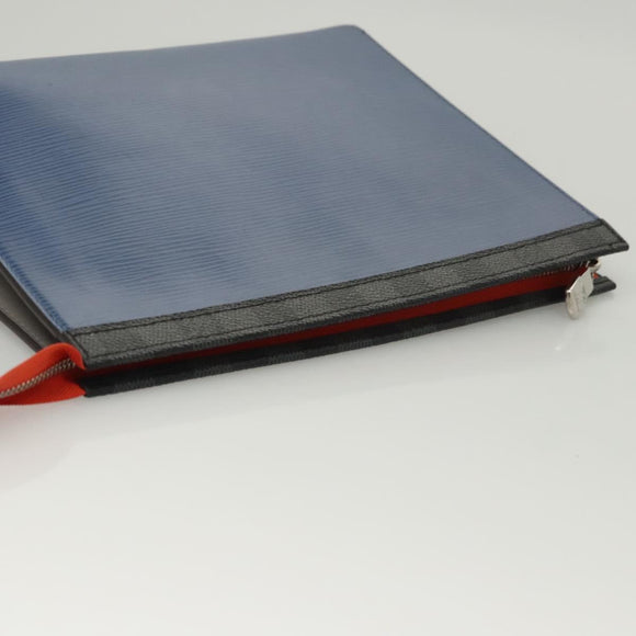 LOUIS VUITTON Epi Pochette Voyage Clutch Bag Blue M62912 LV Auth 120320