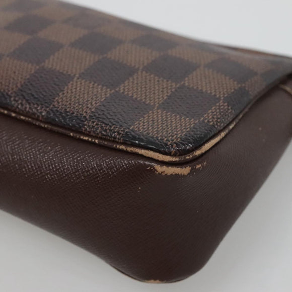 LOUIS VUITTON Damier Ebene Trousse Makeup Pouch N51982 LV Auth 120327