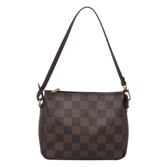 LOUIS VUITTON Damier Ebene Trousse Makeup Pouch N51982 LV Auth 120327