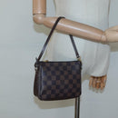 LOUIS VUITTON Damier Ebene Trousse Makeup Pouch N51982 LV Auth 120327-21
