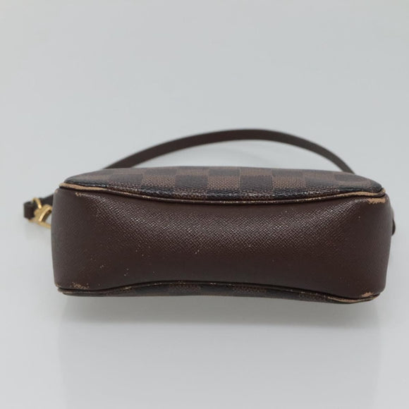 LOUIS VUITTON Damier Ebene Trousse Makeup Pouch N51982 LV Auth 120327