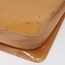 LOUIS VUITTON Monogram Vernis Motto Pouch Marshmallow Pink M91312 Auth 120333-15