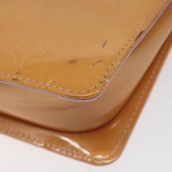 LOUIS VUITTON Monogram Vernis Motto Pouch Marshmallow Pink M91312 Auth 120333