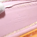 LOUIS VUITTON Monogram Vernis Motto Pouch Marshmallow Pink M91312 Auth 120333-9