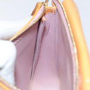 LOUIS VUITTON Monogram Vernis Motto Pouch Marshmallow Pink M91312 Auth 120333-17