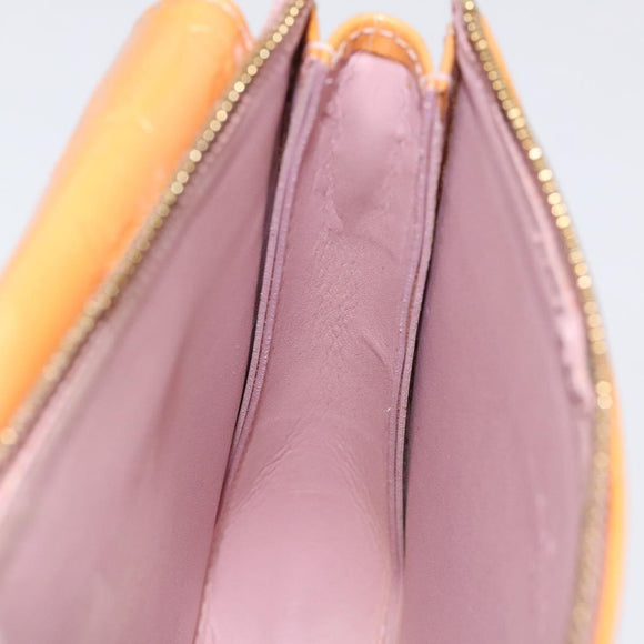 LOUIS VUITTON Monogram Vernis Motto Pouch Marshmallow Pink M91312 Auth 120333