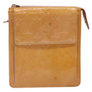 LOUIS VUITTON Monogram Vernis Motto Pouch Marshmallow Pink M91312 Auth 120333-13