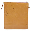 LOUIS VUITTON Monogram Vernis Motto Pouch Marshmallow Pink M91312 Auth 120333-2