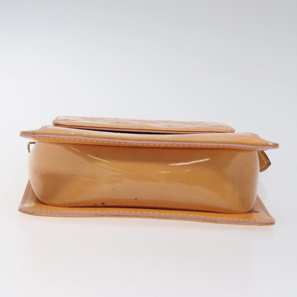 LOUIS VUITTON Monogram Vernis Motto Pouch Marshmallow Pink M91312 Auth 120333