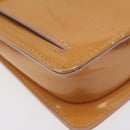 LOUIS VUITTON Monogram Vernis Motto Pouch Marshmallow Pink M91312 Auth 120333-14