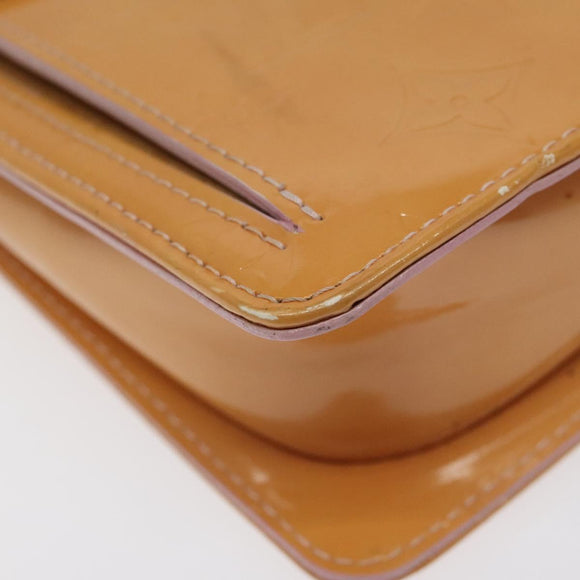 LOUIS VUITTON Monogram Vernis Motto Pouch Marshmallow Pink M91312 Auth 120333