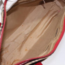 Burberrys Nova Check Hand Bag Canvas Beige Gold Auth 120345-11