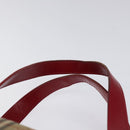 Burberrys Nova Check Hand Bag Canvas Beige Gold Auth 120345-8