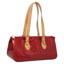 LOUIS VUITTON Vernis Rosewood Avenue Bag Pomme D'amour M93507 LV Auth 120346-1