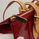 LOUIS VUITTON Vernis Rosewood Avenue Bag Pomme D'amour M93507 LV Auth 120346-9
