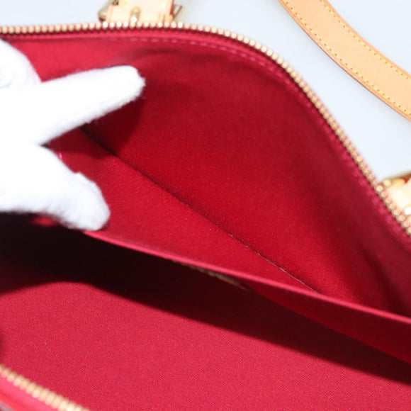 LOUIS VUITTON Vernis Rosewood Avenue Bag Pomme D'amour M93507 LV Auth 120346