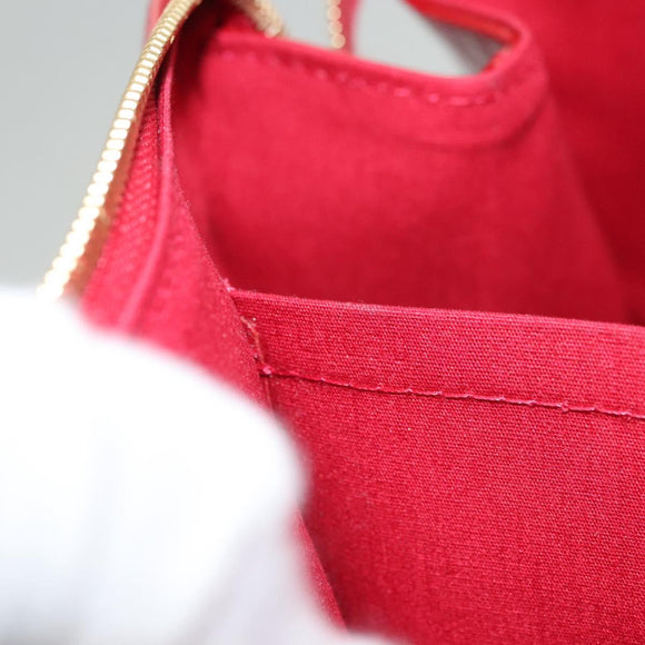 LOUIS VUITTON Vernis Rosewood Avenue Bag Pomme D'amour M93507 LV Auth 120346