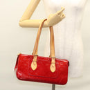 LOUIS VUITTON Vernis Rosewood Avenue Bag Pomme D'amour M93507 LV Auth 120346-22