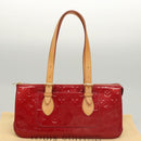 LOUIS VUITTON Vernis Rosewood Avenue Bag Pomme D'amour M93507 LV Auth 120346-12